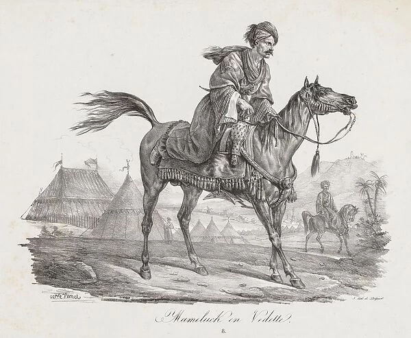 Large Suite of Horses: Mounted Mamelucke, c. 1818. Creator: Carle Vernet (French, 1758-1836)