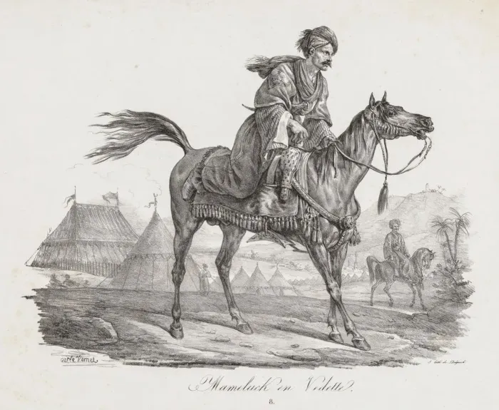 Framed Print : Large Suite of Horses: Mounted Mamelucke, c. 1818. Creator: Carle Vernet (French, 1758-1836) Framed Print : Large Suite of Horses: Mounted Mamelucke, c. 1818. Creator: Carle Vernet (French, 1758-1836)