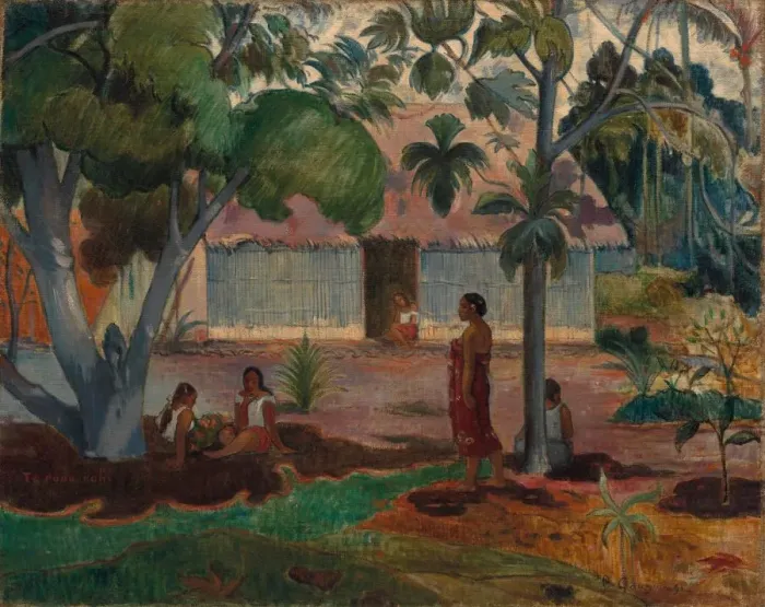 Framed Print : The Large Tree, 1891. Creator: Paul Gauguin (French, 1848-1903) Framed Print : The Large Tree, 1891. Creator: Paul Gauguin (French, 1848-1903)