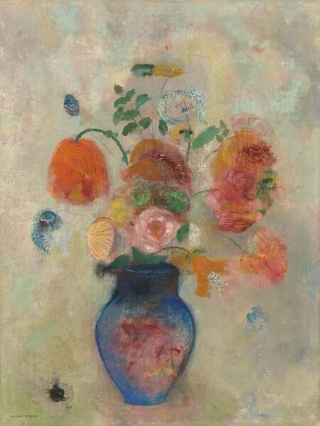 Large Vase with Flowers, c. 1912. Creator: Odilon Redon