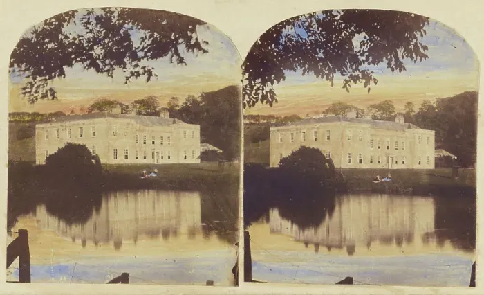 Framed Print : Large villa, about 1860. Creator: Unknown Framed Print : Large villa, about 1860. Creator: Unknown