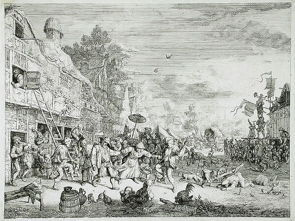 The Large Village Fair, 1685. Creator: Cornelis Dusart