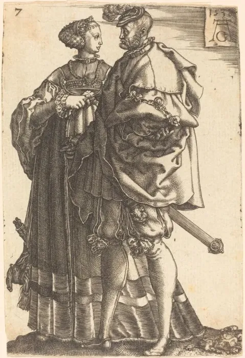 Framed Print : Large Wedding Dancers, 1538. Creator: Heinrich Aldegrever Framed Print : Large Wedding Dancers, 1538. Creator: Heinrich Aldegrever