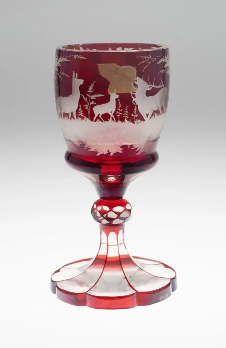 Framed Print : Large Wine Glass, Bohemia, c. 1850 / 70. Creator: Bohemia Glass Framed Print : Large Wine Glass, Bohemia, c. 1850 / 70. Creator: Bohemia Glass
