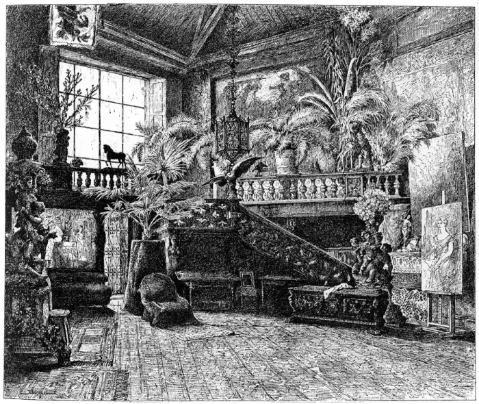 Framed Print : The larger studio of Hans Makart, Vienna, Austria, c1880-1882 Framed Print : The larger studio of Hans Makart, Vienna, Austria, c1880-1882