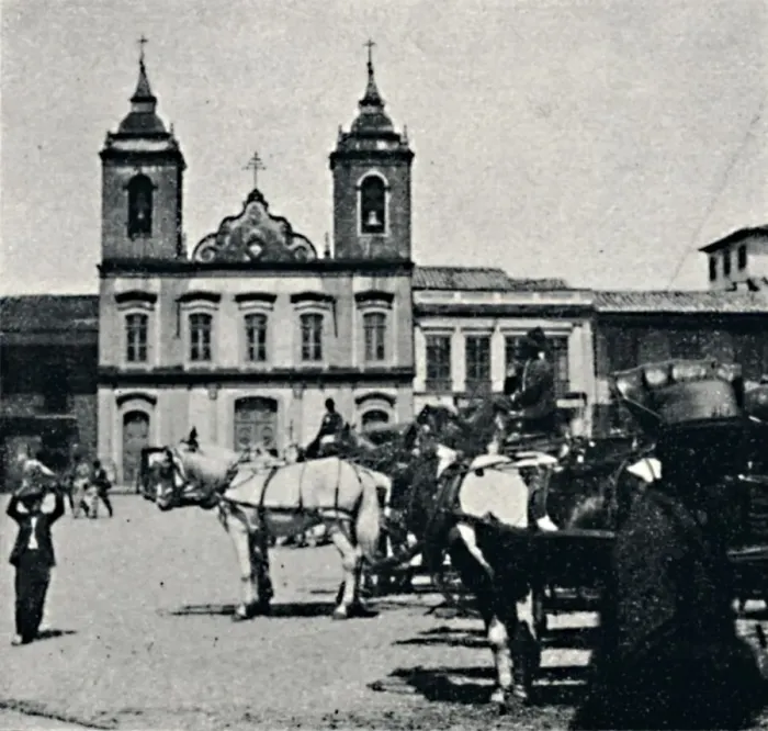 Framed Print : Largo da Se, 1895. Artist: Oscar Ernheim Framed Print : Largo da Se, 1895. Artist: Oscar Ernheim