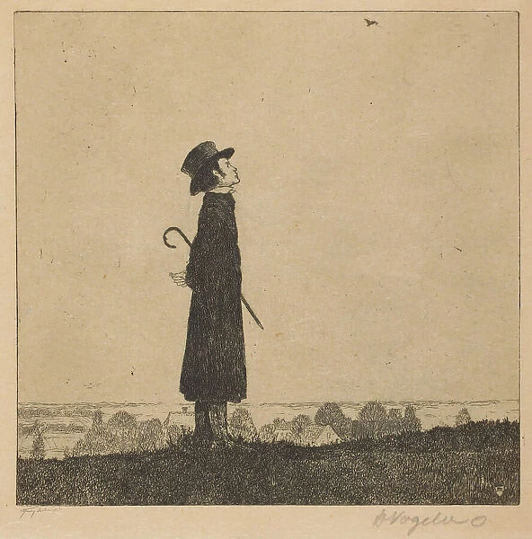 The Lark (self-portrait), 1899. Creator: Vogeler, Heinrich (1872-1942)