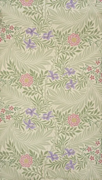 Framed Print : Larkspur. Wallpaper, 1874. Creator: Morris, William (1834-1896) Framed Print : Larkspur. Wallpaper, 1874. Creator: Morris, William (1834-1896)