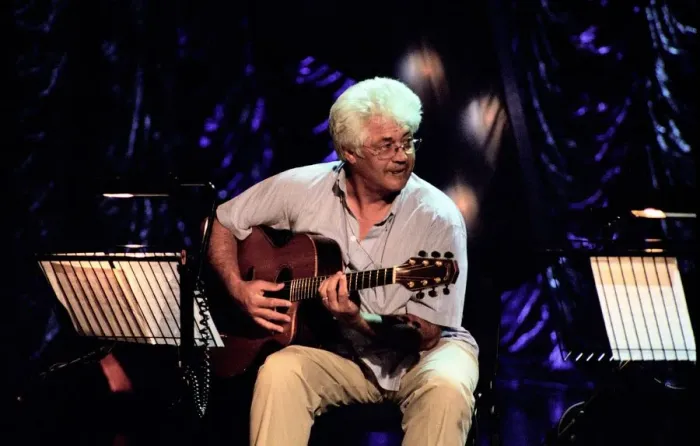 Framed Print : Larry Coryell, Brecon Jazz Festival, August 2004. Artist: Brian O Connor Framed Print : Larry Coryell, Brecon Jazz Festival, August 2004. Artist: Brian O Connor