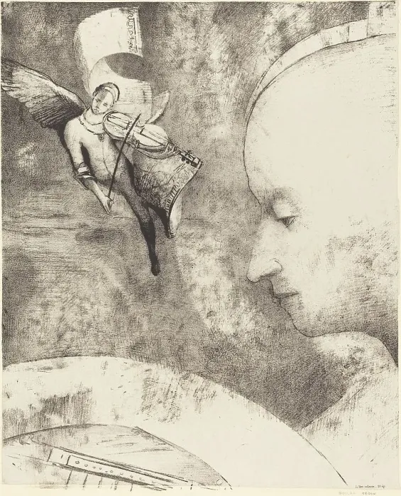 Framed Print : L'Art Celeste (The Celestial Art), 1894. Creator: Odilon Redon Framed Print : L'Art Celeste (The Celestial Art), 1894. Creator: Odilon Redon