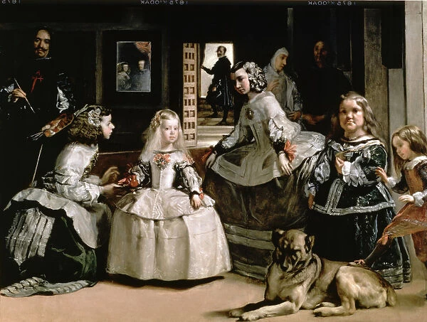 Las Meninas, family of Philip IV, detail of the painting, by Diego de Velazquez