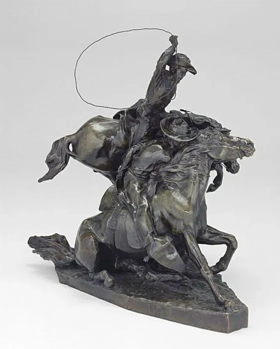 Framed Print : Lassoing Wild Horses, 1898. Creator: Solon H. Borglum Framed Print : Lassoing Wild Horses, 1898. Creator: Solon H. Borglum