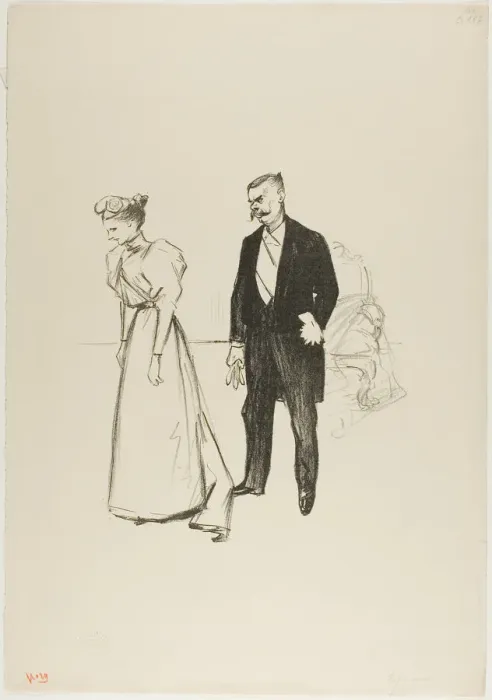 Framed Print : Alone at last!, July 1894. Creator: Theophile Alexandre Steinlen Framed Print : Alone at last!, July 1894. Creator: Theophile Alexandre Steinlen