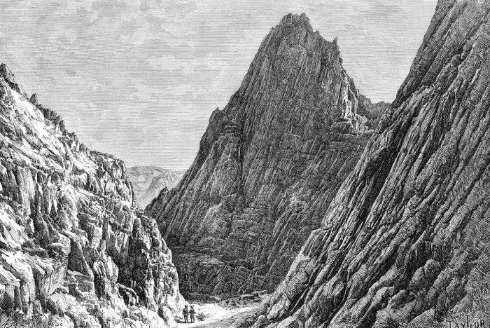 Framed Print : The Lataband Pass, Afghanistan, 1895. Artist: Bertrand Framed Print : The Lataband Pass, Afghanistan, 1895. Artist: Bertrand