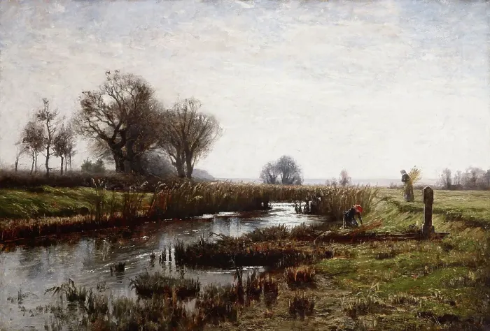 Framed Print : Late Afternoon, Dachau Moor, 1885. Creator: Theodore Clement Steele Framed Print : Late Afternoon, Dachau Moor, 1885. Creator: Theodore Clement Steele