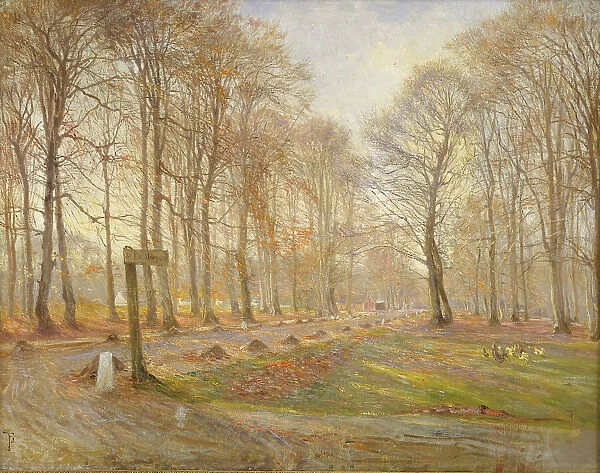 Late Autumn Day in the Jægersborg Deer Park, North of Copenhagen, 1886. Creator: Theodor Esbern Philipsen