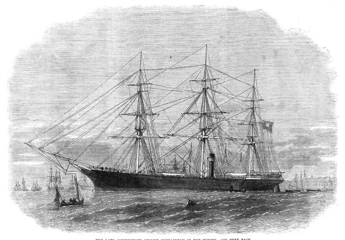 Framed Print : The late Confederate cruiser Shenandoah in the Mersey, 1865. Creator: Smyth Framed Print : The late Confederate cruiser Shenandoah in the Mersey, 1865. Creator: Smyth