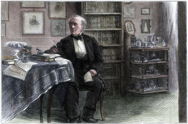 The late Hans Christian Andersen in his study, c1850-1875. Artist: Hans Christian Andersen