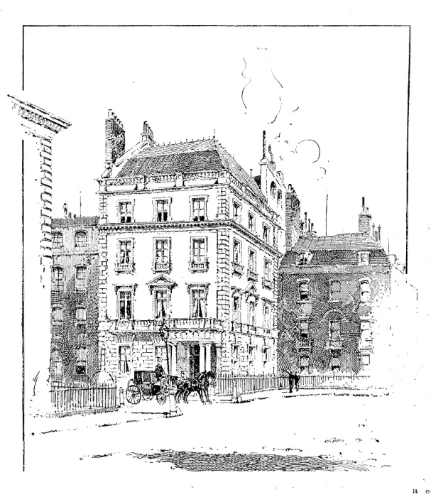 Framed Print : The late Lord Randolph Churchill: house where Lord Randolph Churchill died, Grosvenor Square, 1895. Creator: Unknown Framed Print : The late Lord Randolph Churchill: house where Lord Randolph Churchill died, Grosvenor Square, 1895. Creator: Unknown