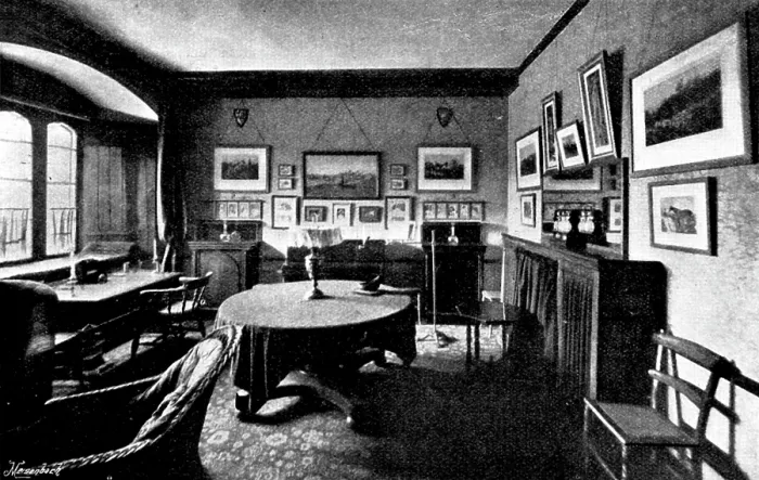 Framed Print : The late Lord Randolph Churchill: room occupied by Lord Randolph Churchill at Merton College, 1895. Creator: Hills and Saunders Framed Print : The late Lord Randolph Churchill: room occupied by Lord Randolph Churchill at Merton College, 1895. Creator: Hills and Saunders