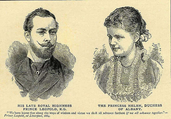 His Late Royal Highness Prince Leopold...and The Princess Helen... 1880s, (c1897). Creator: Unknown