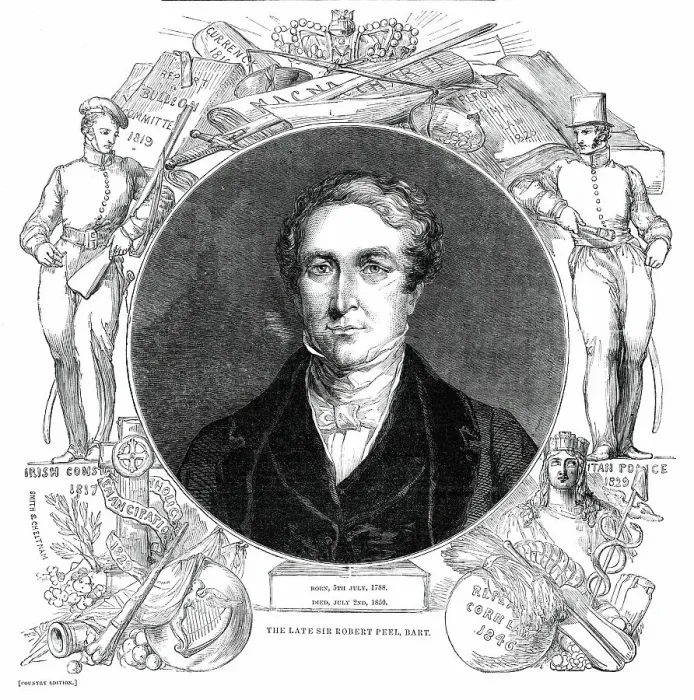 Framed Print : The late Sir Robert Peel, Bart. 1850. Creator: Unknown Framed Print : The late Sir Robert Peel, Bart. 1850. Creator: Unknown