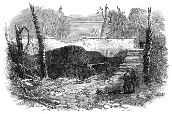 Framed Print : The Late War: magazine of No. 1 Prussian Battery, Park of St. Cloud, 1871. Creator: Unknown Framed Print : The Late War: magazine of No. 1 Prussian Battery, Park of St. Cloud, 1871. Creator: Unknown