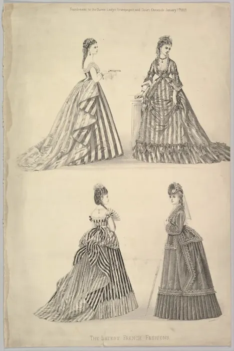 Framed Print : The Latest French Fashions from The Queen, The Ladys Newspaper and Court Chron Framed Print : The Latest French Fashions from The Queen, The Ladys Newspaper and Court Chron
