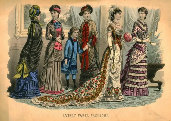 Framed Print : Latest Paris Fashions, 1881. Creator: Unknown Framed Print : Latest Paris Fashions, 1881. Creator: Unknown