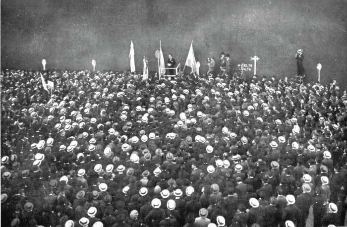 Framed Print : Latin America Against Germany; July 14, 1917, in Buenos-Aires: a crowd... 1917 Creator: Unknown Framed Print : Latin America Against Germany; July 14, 1917, in Buenos-Aires: a crowd... 1917 Creator: Unknown