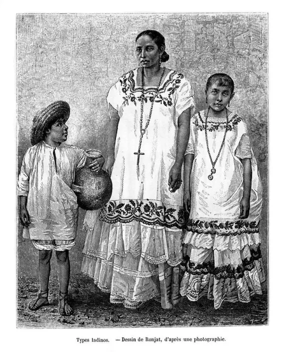Framed Print : Latino types, 19th century. Artist: E Ronjat Framed Print : Latino types, 19th century. Artist: E Ronjat