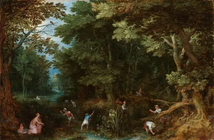 Framed Print : Latona and the Lycian Peasants, c.1605. Creator: Jan Brueghel the Elder Framed Print : Latona and the Lycian Peasants, c.1605. Creator: Jan Brueghel the Elder