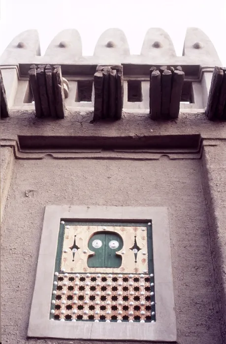 Framed Print : Lattice window, Djenne, Mali, 1989. Creator: Amanda Waite Framed Print : Lattice window, Djenne, Mali, 1989. Creator: Amanda Waite