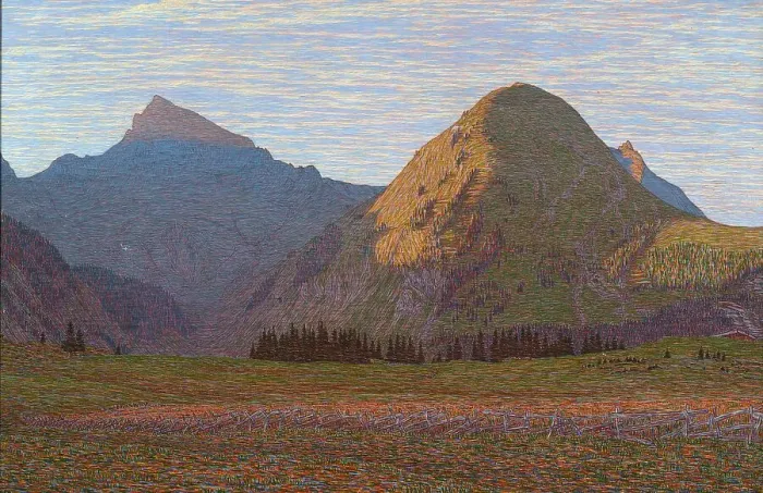 Framed Print : L'Aube au Praz-de-Lys, 1901. Creator: Perrier, Alexandre (1862-1936) Framed Print : L'Aube au Praz-de-Lys, 1901. Creator: Perrier, Alexandre (1862-1936)