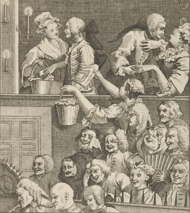 Framed Print : The Laughing Audience, ca. 1800. Creator: Dent Framed Print : The Laughing Audience, ca. 1800. Creator: Dent