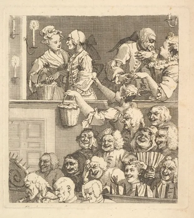 Framed Print : The Laughing Audience, December 1733. Creator: William Hogarth Framed Print : The Laughing Audience, December 1733. Creator: William Hogarth