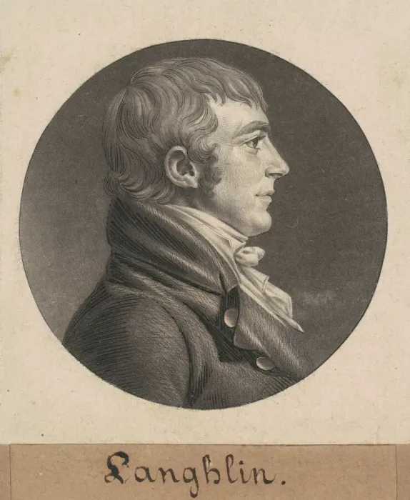 Framed Print : Laughlin, 1806. Creator: Charles Balthazar Julien Fevret de Saint-Memin Framed Print : Laughlin, 1806. Creator: Charles Balthazar Julien Fevret de Saint-Memin