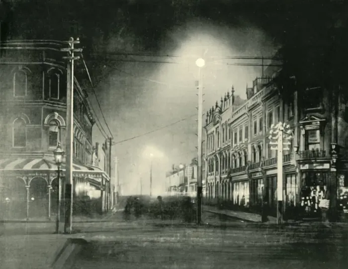 Framed Print : Launceston By Night (Brisbane Street), 1901. Creator: Unknown