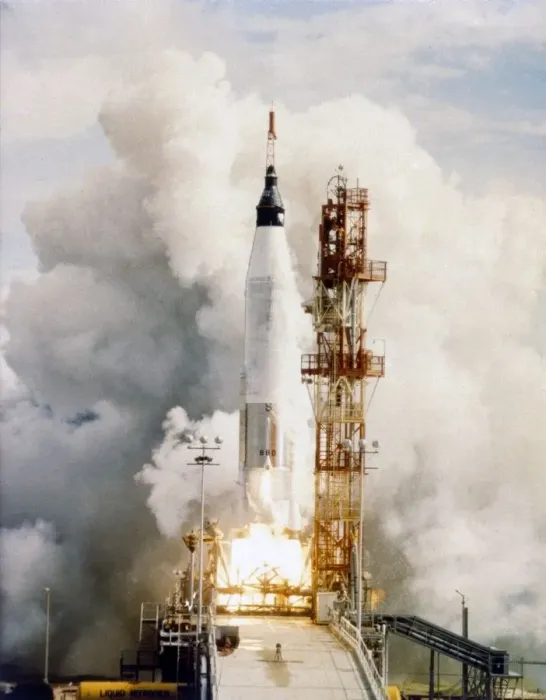 Framed Print : Launch of Mercury-Atlas 4, Cape Canaveral Air Force Station, Florida, USA, 13 September 1961 Framed Print : Launch of Mercury-Atlas 4, Cape Canaveral Air Force Station, Florida, USA, 13 September 1961