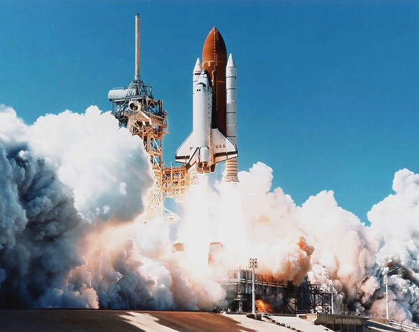 Launch of Space Shuttle Columbia from Kennedy Space Center, Florida, USA, 4 April 1997
