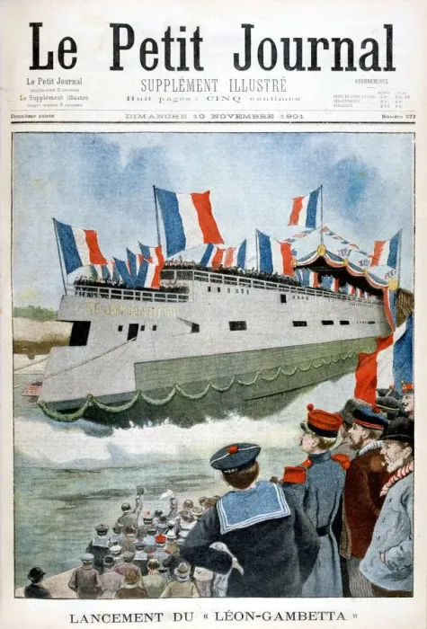 Framed Print : The launching of the armoured cruiser Leon Gambetta, France, 1901 Framed Print : The launching of the armoured cruiser Leon Gambetta, France, 1901