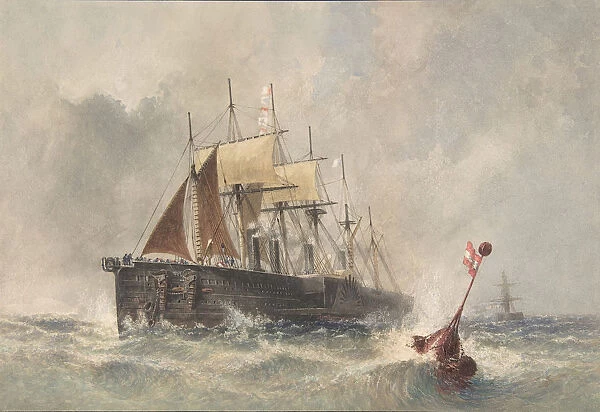 Launching the Buoy from the Bow of the Great Eastern on August 8th, 1865, 1865-66