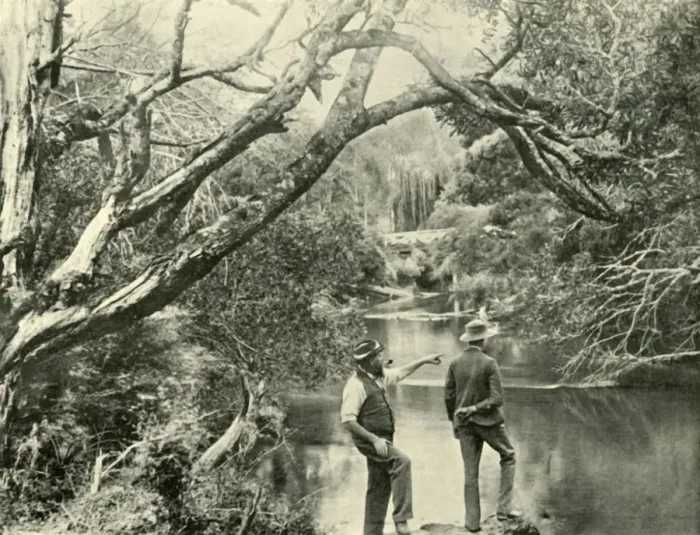 Framed Print : The Launching Place, Upper Yarra, Victoria, 1901. Creator: Unknown Framed Print : The Launching Place, Upper Yarra, Victoria, 1901. Creator: Unknown