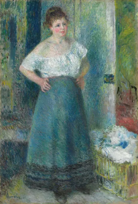 Framed Print : The Laundress, 1877 / 79. Creator: Pierre-Auguste Renoir Framed Print : The Laundress, 1877 / 79. Creator: Pierre-Auguste Renoir