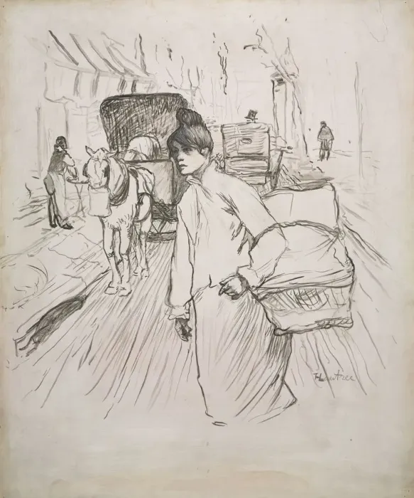 Framed Print : The Laundress, 1888. Creator: Henri de Toulouse-Lautrec (French, 1864-1901) Framed Print : The Laundress, 1888. Creator: Henri de Toulouse-Lautrec (French, 1864-1901)