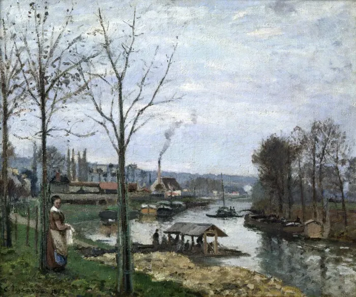 Framed Print : The Laundrette, Port Marly, 1872. Artist: Camille Pissarro Framed Print : The Laundrette, Port Marly, 1872. Artist: Camille Pissarro