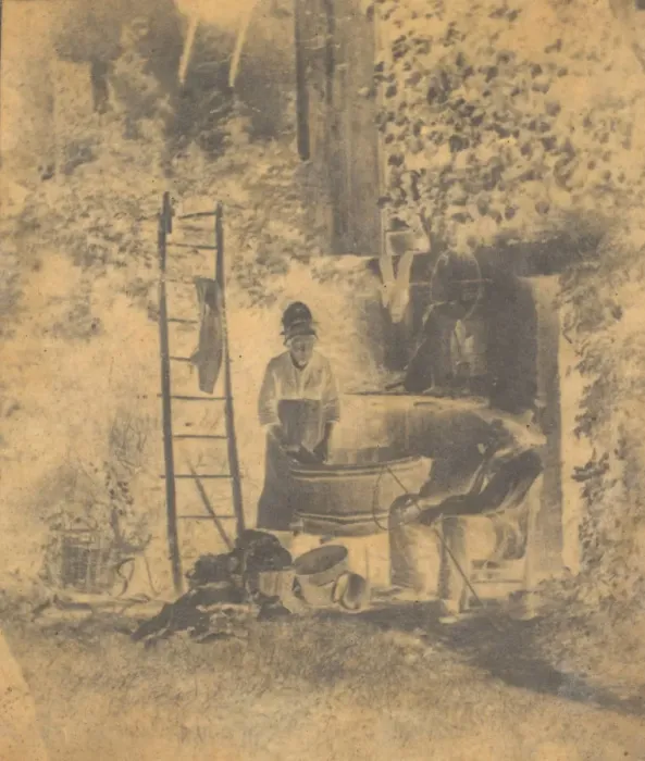 Framed Print : The Laundry, 1840s. Creator: Baron Louis-Adolphe Humbert De Molard Framed Print : The Laundry, 1840s. Creator: Baron Louis-Adolphe Humbert De Molard