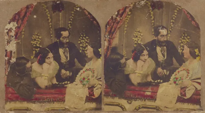 Framed Print : At Laura Keene's, No. 1. 1860s. Creator: New York Stereoscopic Company Framed Print : At Laura Keene's, No. 1. 1860s. Creator: New York Stereoscopic Company