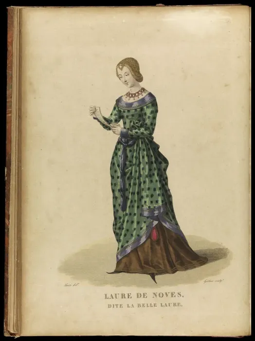 Framed Print : Laura de Noves (1310-1348), Late 18th cent Artist: Gatine, Georges Jacques (1773-1831) Framed Print : Laura de Noves (1310-1348), Late 18th cent Artist: Gatine, Georges Jacques (1773-1831)