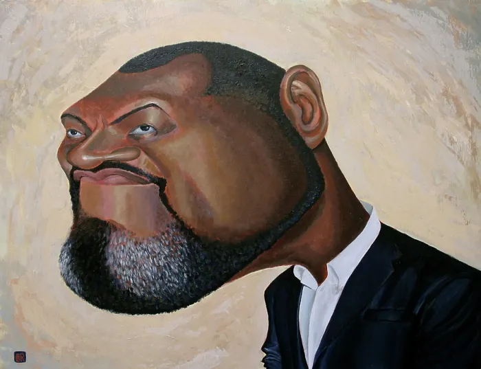 Framed Print : Laurence Fishburne. Creator: Dan Springer Framed Print : Laurence Fishburne. Creator: Dan Springer